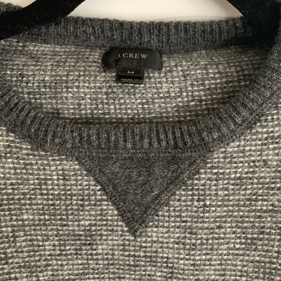 J CREW Grey Lambswool 100% Wool Crewneck Sweater M - Picture 2 of 5